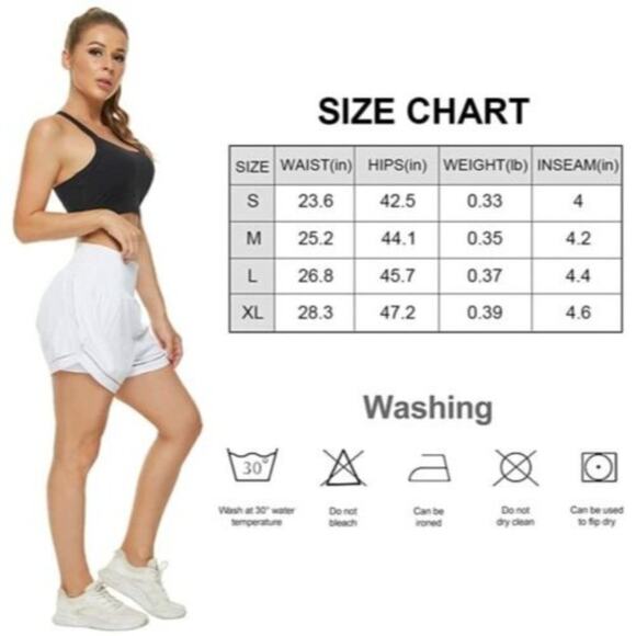 Lushforest Women’s Workout  High Waist Gym Running Shorts Sz M - Picture 3 of 4